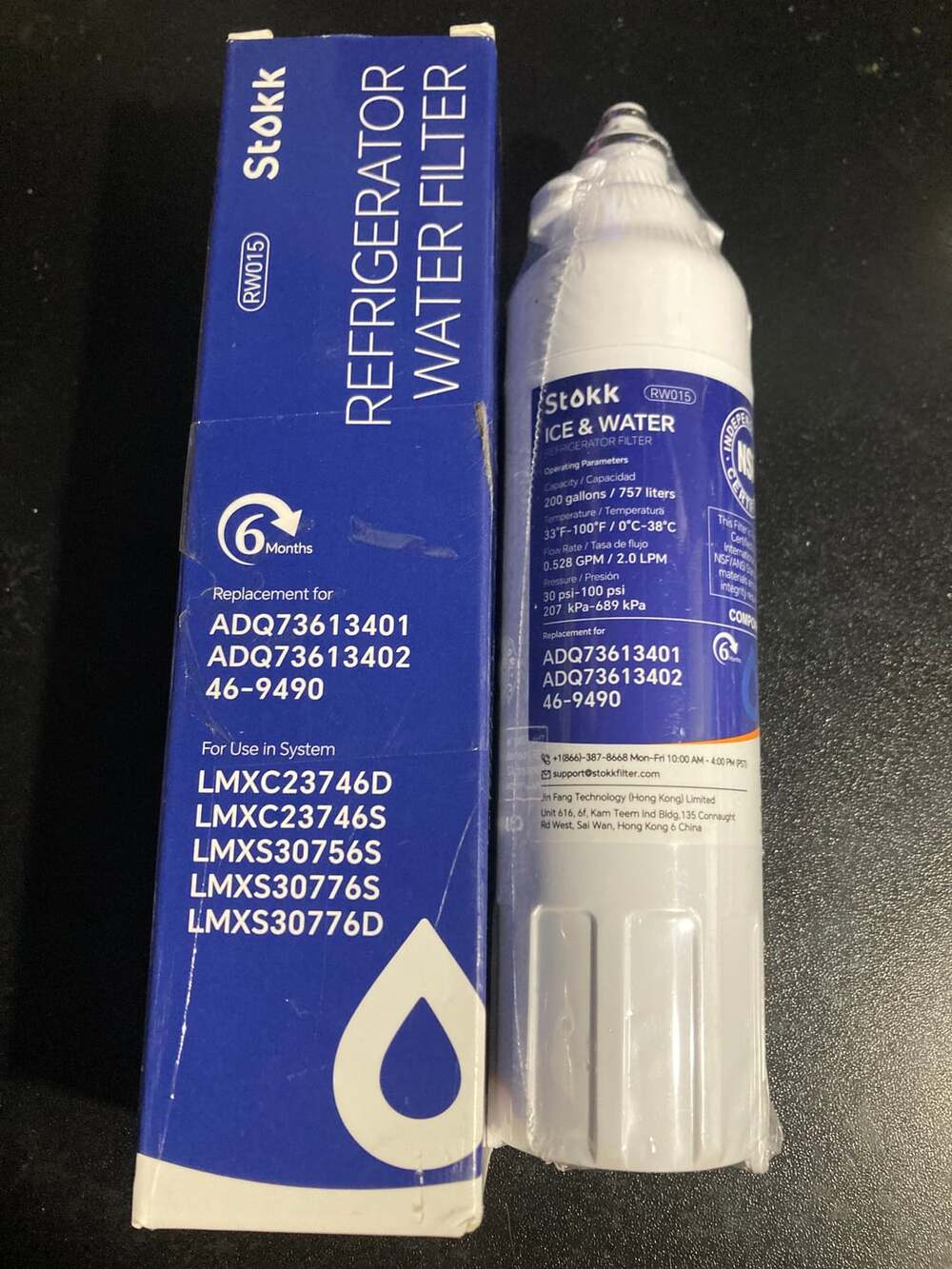 Stokk RW015 Refrigerator Water Filter Replacement ADQ73613401 46-9490 New